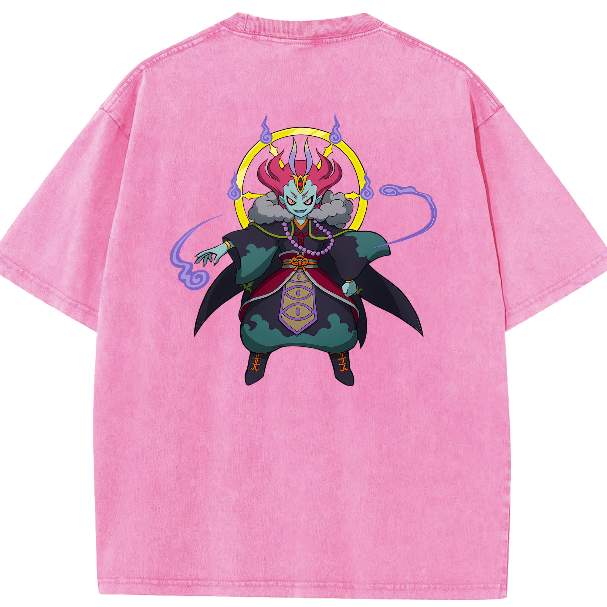 （画像用） 妖怪ウォッチ Yo-kai Watch 綿100% ヴィンテージ風 半袖Tシャツ（背面プリント）
